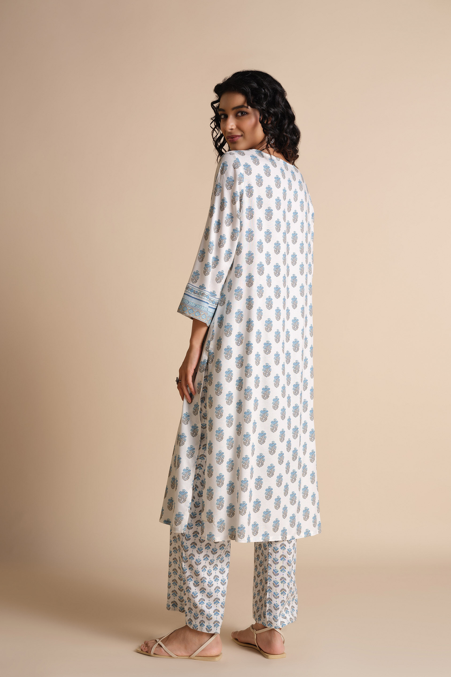 Noora Kurta Set, White, image 4